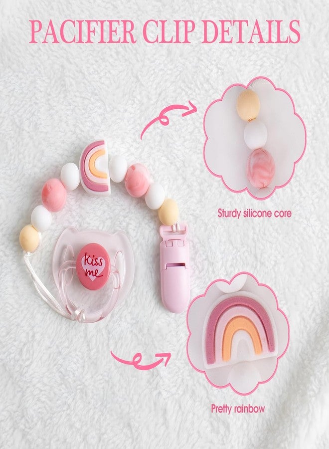 Aori Magnetic Pacifier with Pacifier Clips for Reborn Baby Dolls, Pink Reborn Babies Accessories Set for Kids - Image 3